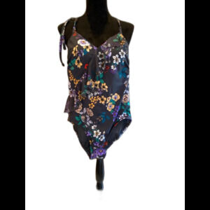 Time and Tru Halter Swimsuit One Piece Womens Size Medium Modest Pool Beach